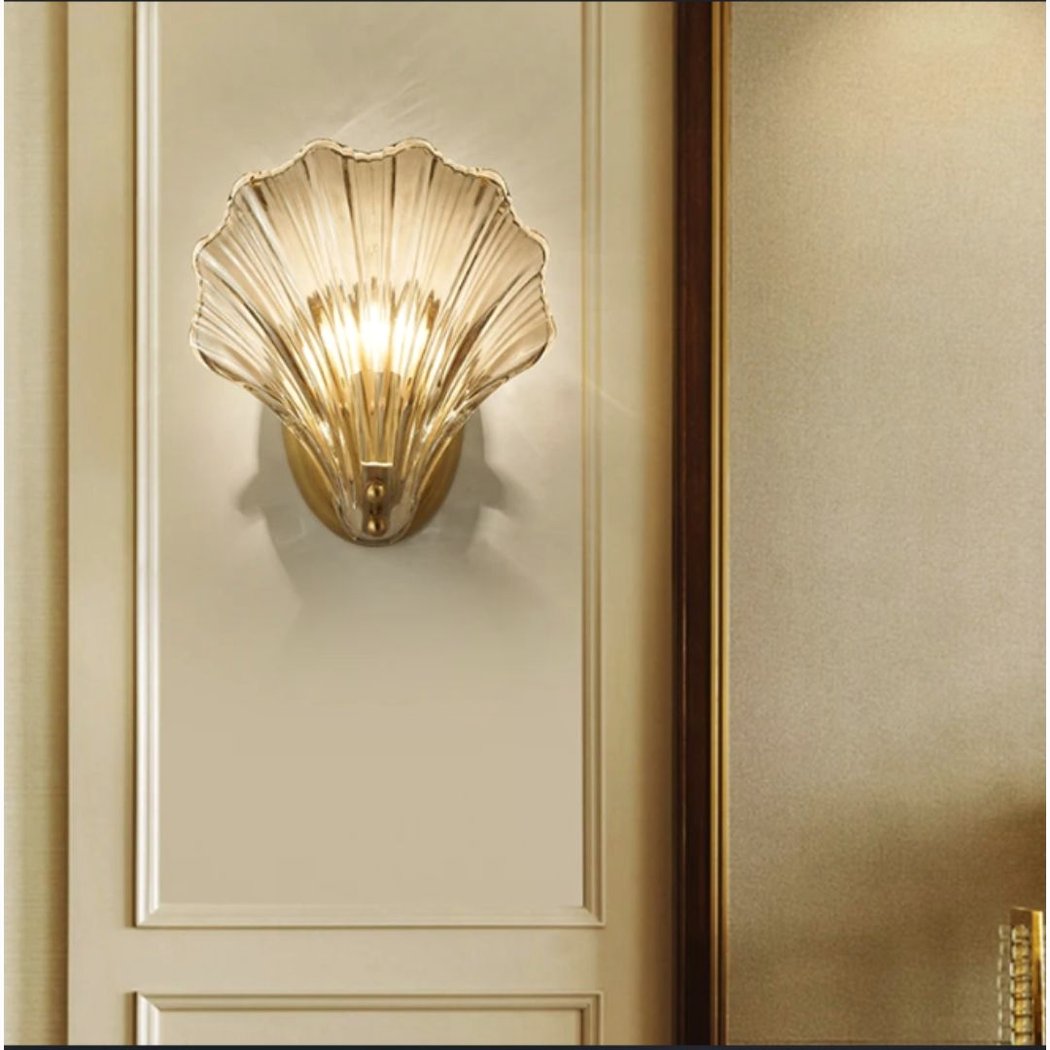 Applique Da Parete Vintage A Forma Di Fiore – Lampada Da Interno In Metallo E Vetro, E27, Per Camera, Soggiorno, Corridoio, Design Unico