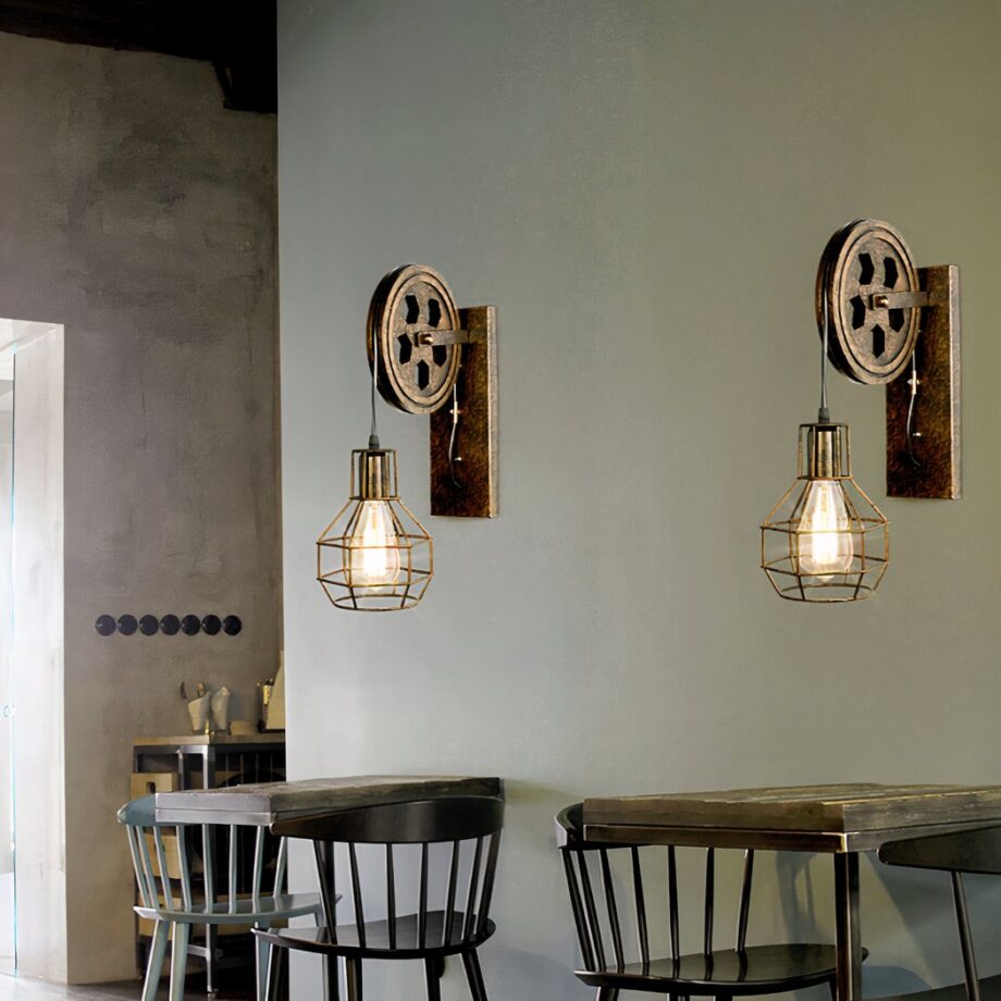 Applique in metallo vintage in stile industriale — vista principale