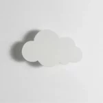 Lampada da parete minimalista a forma di nuvola per la cameretta di un bambino — vista posteriore