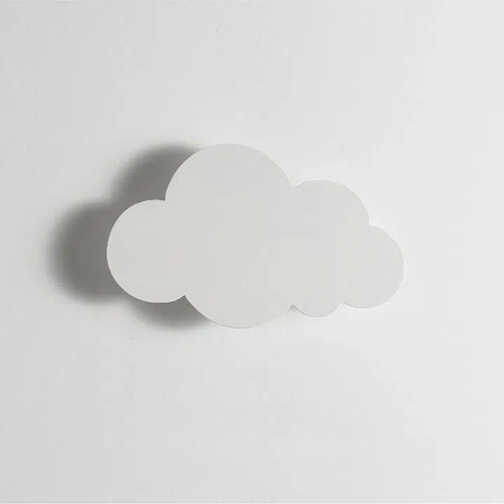 Lampada da parete minimalista a forma di nuvola per la cameretta di un bambino — vista posteriore