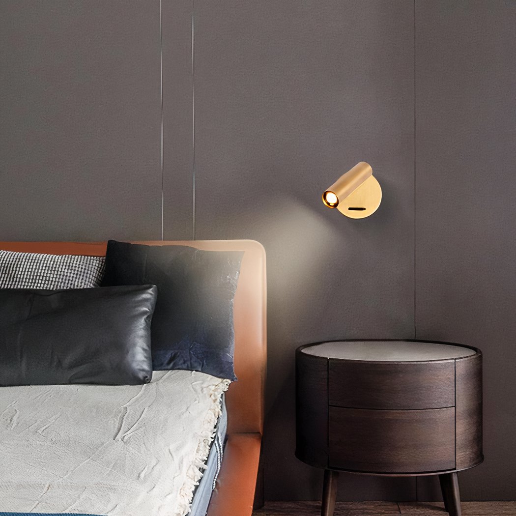 Lampada Da Parete Orny Regolabile - Design Vintage, Metallo/Legno, E27