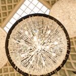 Lampadario a globo LED fiammeggiante — in ambiente