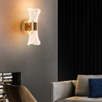 Lussuosa lampada da parete a LED nordica in alluminio e acrilico — vista principale