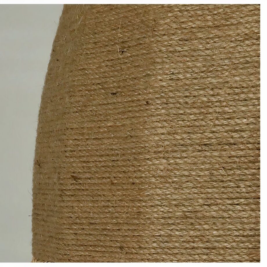 Lampadario in paglia e corda fatto a mano — vista d'insieme