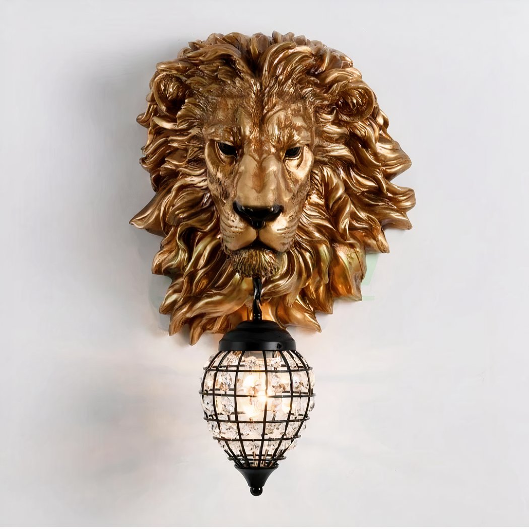 Emblema 3D con testa di leone in metallo, simbolo totem, per auto, colore oro, 2 colori, corpo destro e sinistro, qualità V8J8, adesivo argento