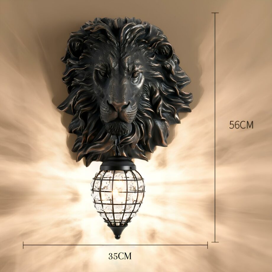 Lampada da parete a testa di leone — vista principale