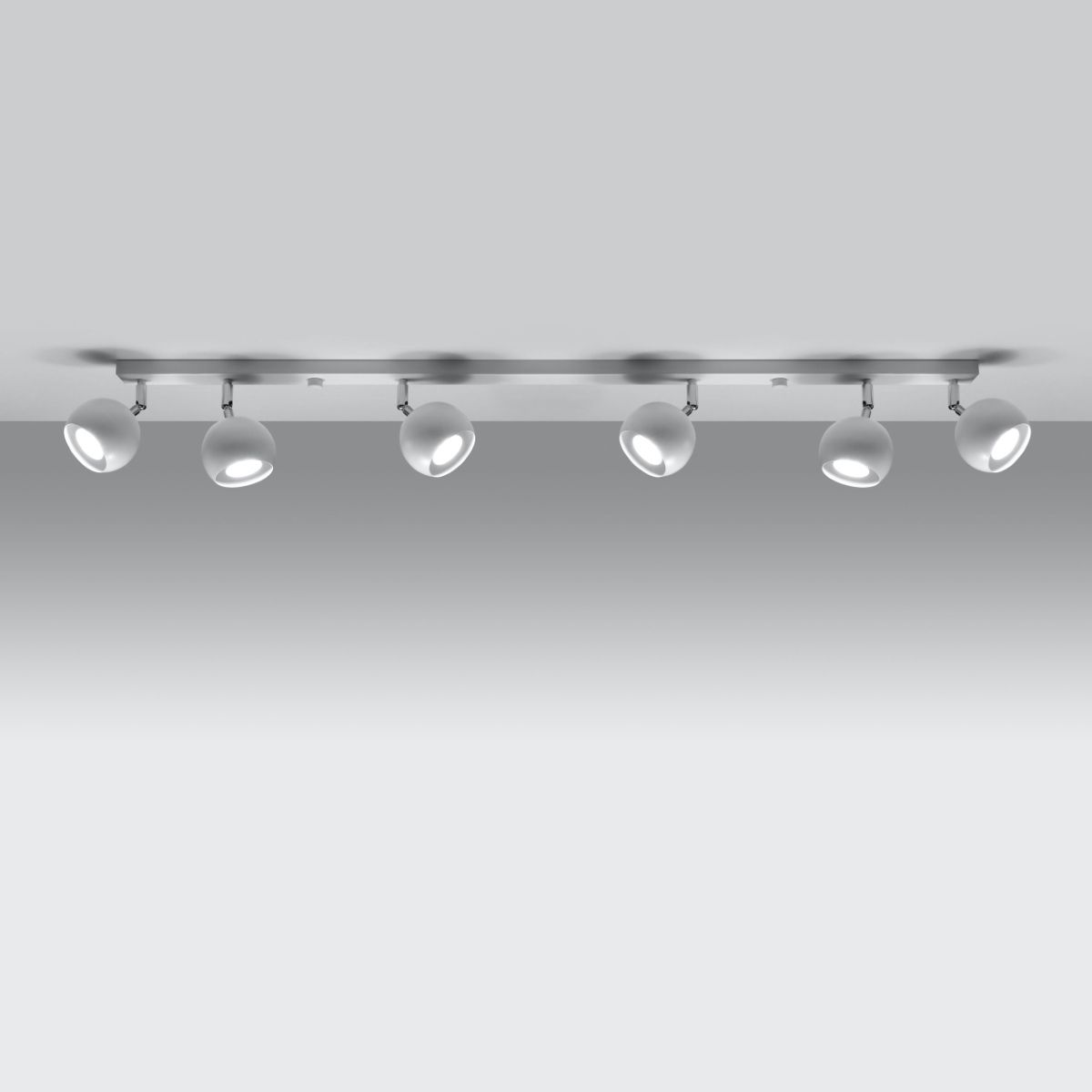 Plafoniera design con spot orientabili nero o bianco