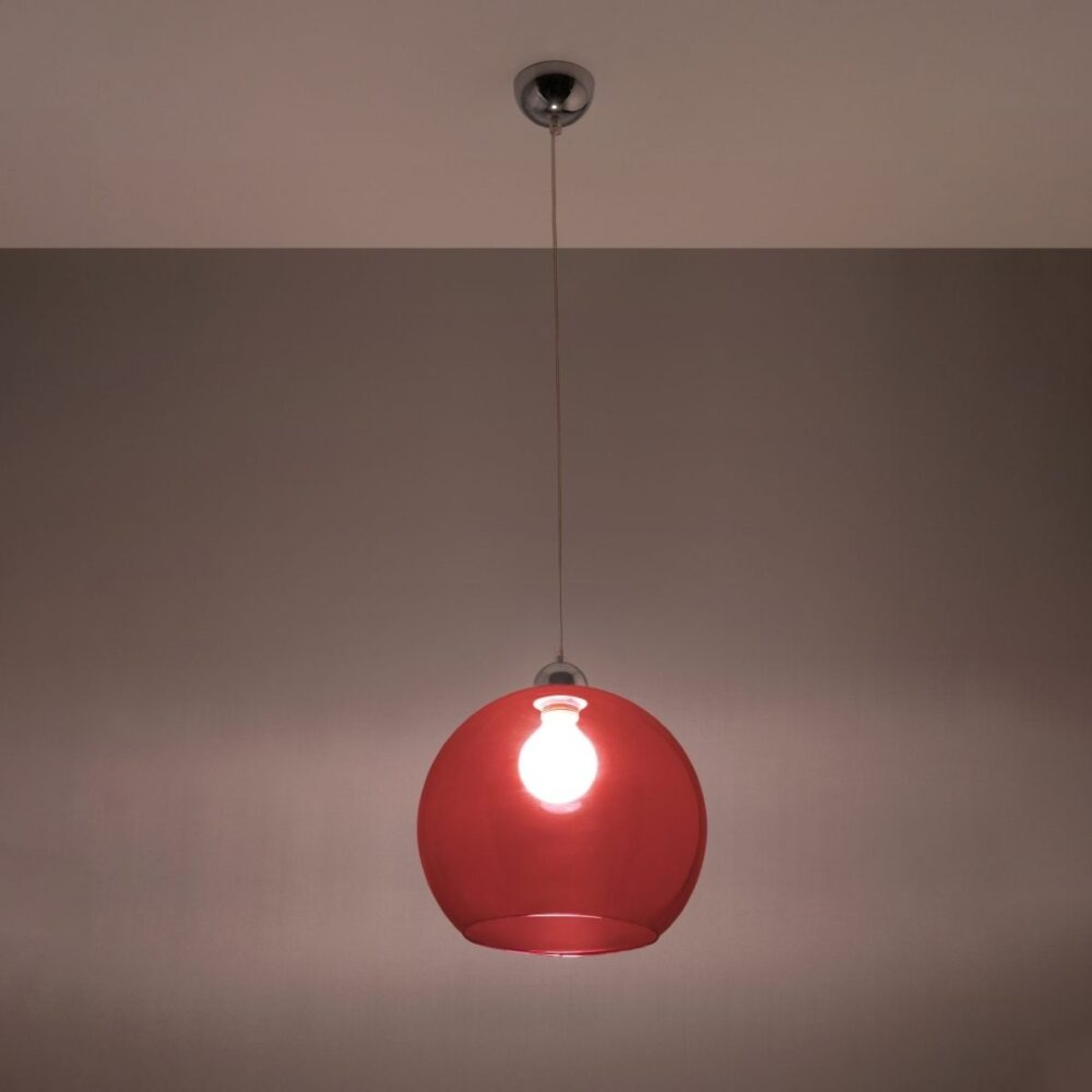 Sospensione a globo in vetro design in più colori
