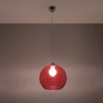 Sospensione a globo in vetro design in più colori