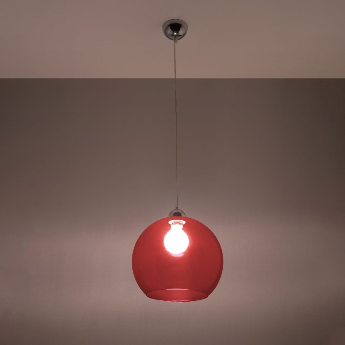 Sospensione a globo in vetro design in più colori