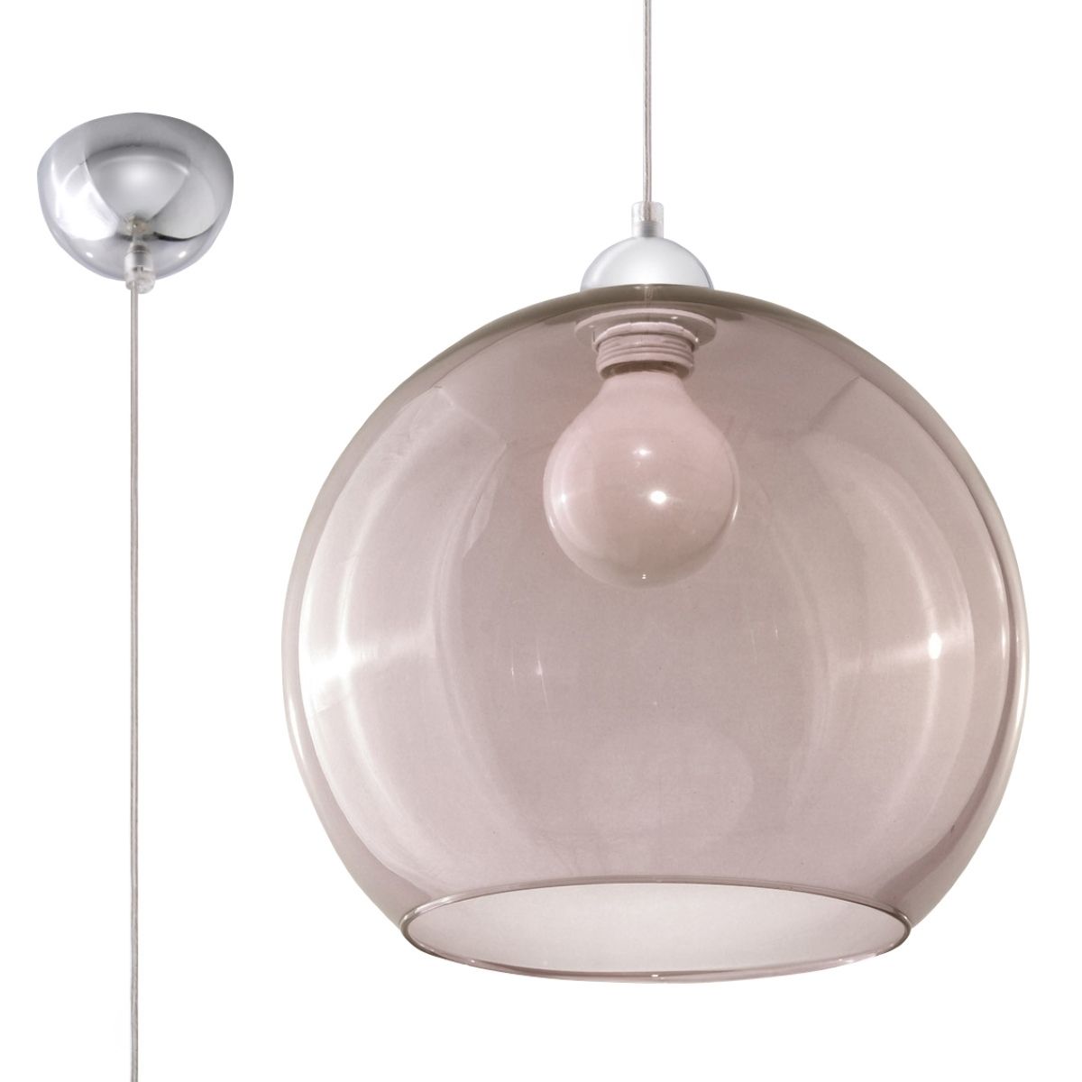 Sospensione a globo in vetro design in più colori