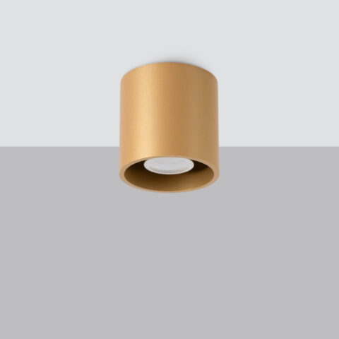 Lampadario dorato dal design contemporaneo
