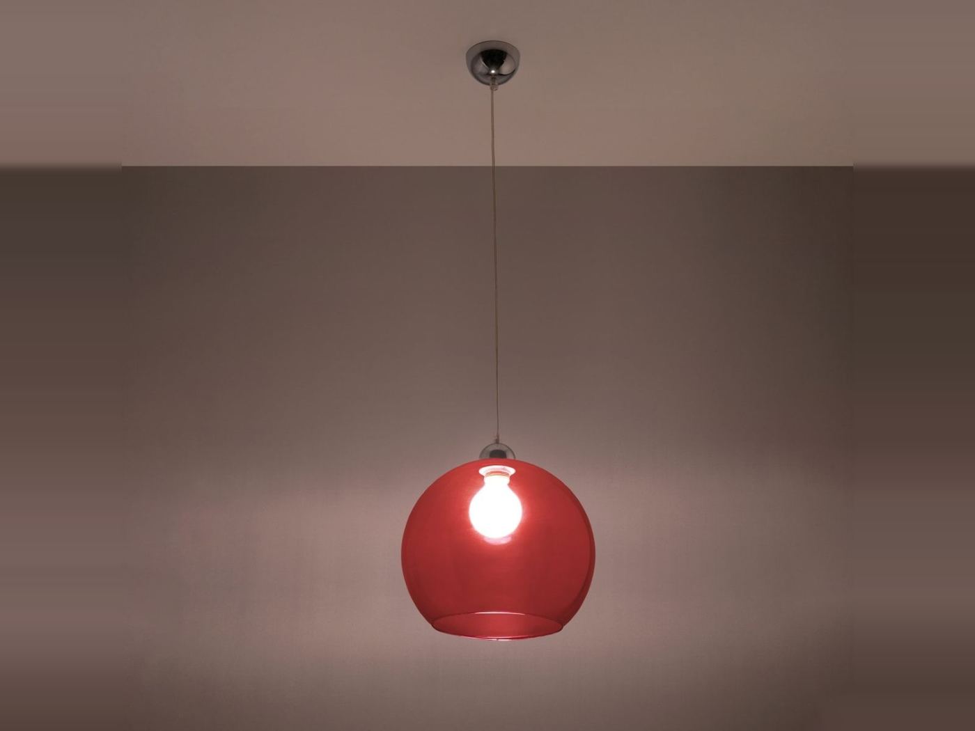 Sospensione a globo in vetro design in più colori