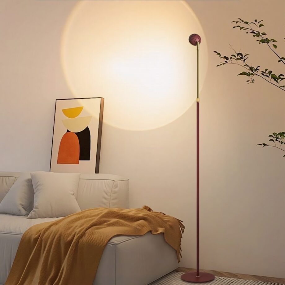Lampada da terra proiezione tramonto design minimalista
