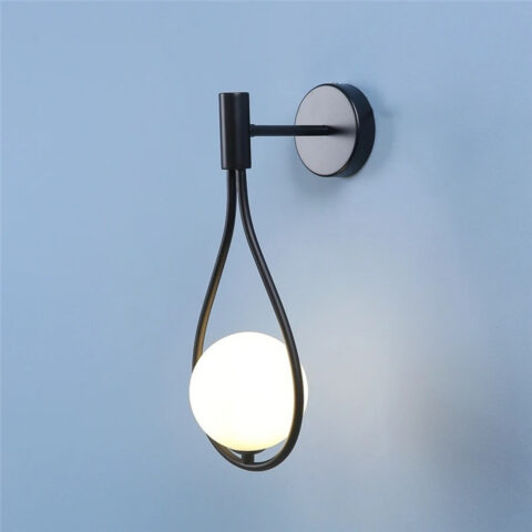 Applique da parete design globo sospeso stile goccia