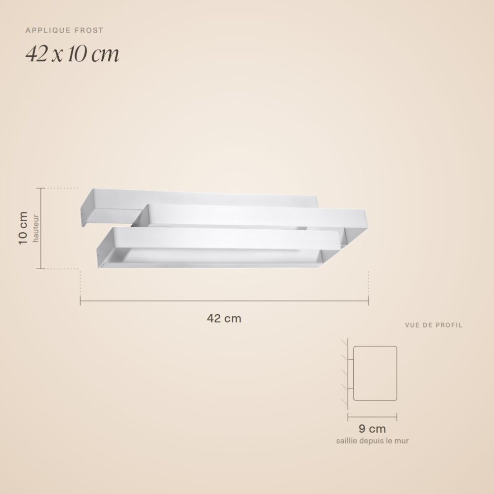 Lampada da parete design in acciaio bianco