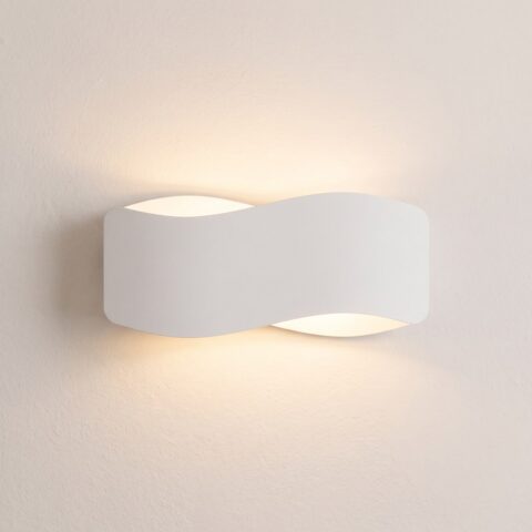 Applique da parete design in acciaio bianco o nero a luce indiretta